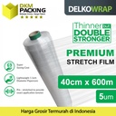 Plastik Wraping Stretch Film BOLT 40x600m Wrapping DELKOWRAP SATUAN