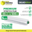 Stretch Film BOLT 40x600m Plastik Wrapping Wraping DELKOWRAP SATUAN