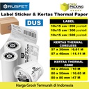 Label Thermal Paper Sticker Kertas Printer Resi Stiker Barcode POS DUS