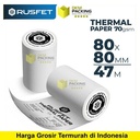 Paper Thermal Kertas Termal Printer Struk Kasir Barcode RUSFET 80x80mm