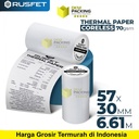 Paper Thermal Kertas Termal Printer Struk Kasir Barcode RUSFET 57x30mm