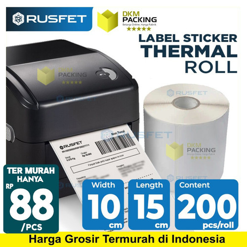 Sticker Label Thermal Paper A6 100x150mm 10x15cm Stiker Barcode Resi