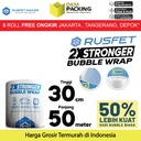 Plastik Bubble Wrap 30cm x 50m RUSFET Bubblewrap Packing Babel / ROLL