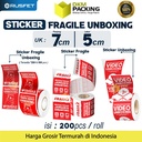 Sticker Fragile Unboxing HANDLE WITH CARE Stiker Cromo isi 200 / Pack