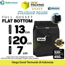 Coffee Bag Pouch FG Valve Kemasan Biji Bubuk Kopi Flat Bottom 13x20cm