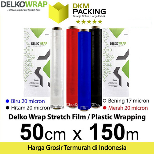 Plastik Wrapping Stretch Film 50cm x 150m WRAPPING DELKOWRAP OJOL /DUS