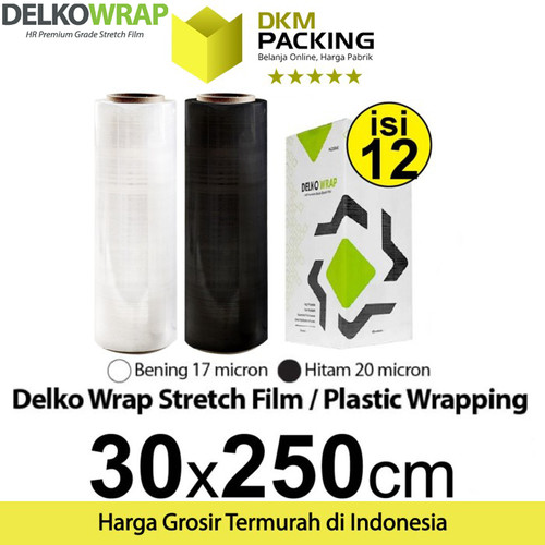 Stretch Film Wraping 30cm x 250m Plastik Wrapping DELKOWRAP OJOL / DUS