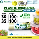 Plastik Cling Wrap 100m Food Wrapping Pembungkus Makanan DELKO CLING