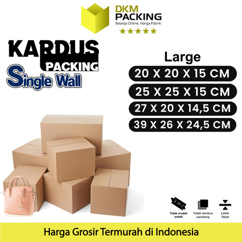 KARDUS LARGE PACKING KARTON BOX KOTAK DUS RUSFET BESAR PACKAGING TEBAL