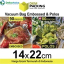 Plastik Vacuum Bag 14x22cm POLOS dan EMBOSS Vacum Vakum Sealer /SATUAN