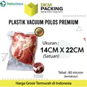 Vacuum Bag Makanan 14x22cm POLOS Plastik Vakum SMOOTH DELKOCHOICE