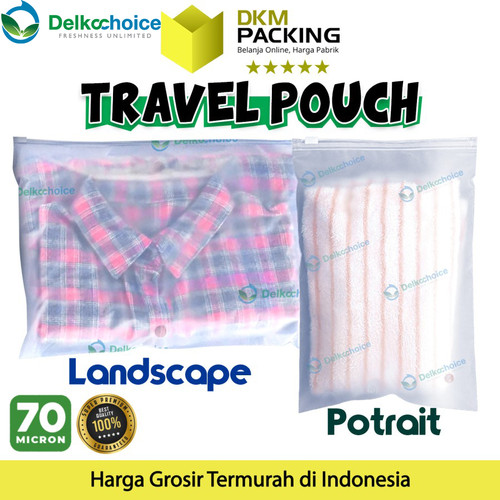 Plastik Traveling Pouch Zipper Matte POLOS Organizer Bag DELKOCHOICE