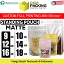 Standing Pouch VARIAN MATTE Plastik Klip Kemasan Makanan DELKOCHOICE