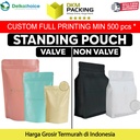Standing Pouch VARIAN VALVE & NON VALVE FOIL Plastik Klip DELKOCHOICE