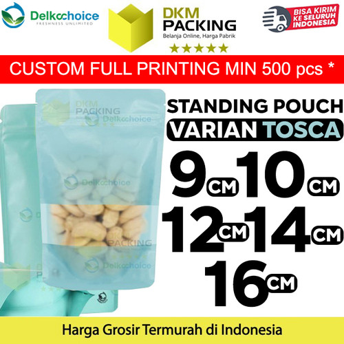 Standing Pouch VARIAN TOSCA Plastik Klip Kemasan Maknan DELKOCHOICE