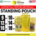 Standing Pouch VARIAN GOLD Plastik Klip Kemasan Makanan DELKOCHOICE