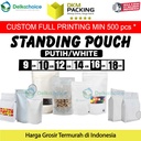 Standing Pouch VARIAN PUTIH Plastik Klip Kemasan Makanan DELKOCHOICE