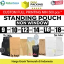 Standing Pouch NON WINDOW Plastik Klip Kemasan DELKOCHOICE TERMURAH