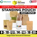 Standing Pouch Varian KRAFT PAPER ZIPLOCK Plastik Klip DELKOCHOICE