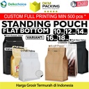 Standing Pouch VARIANT FLAT BOTTOM Plastik Klip Makanan DELKOCHOICE