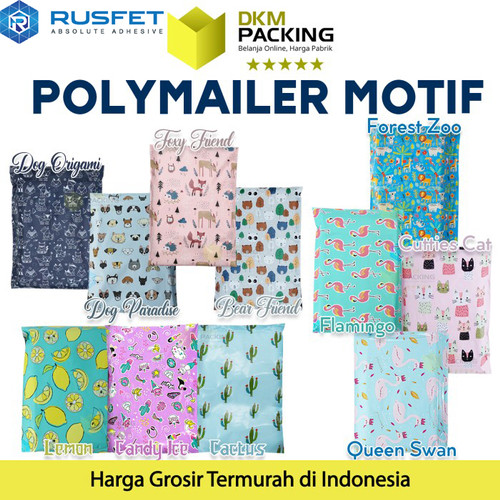 Polymailer Motif Amplop Plastik Packing Online Polimailer / SATUAN