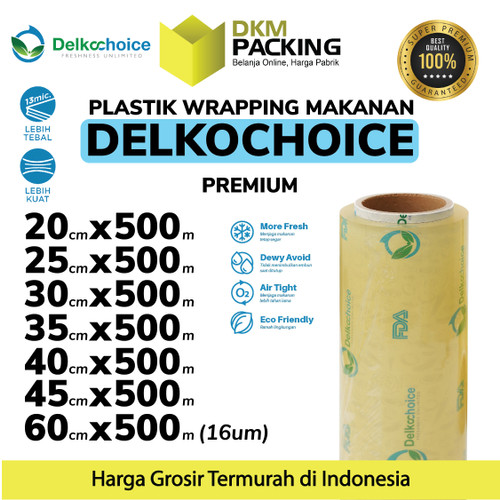 Plastik Cling Wrap JUMBO Wrapping Makanan FOOD GRADE FDA DELKOCHOICE