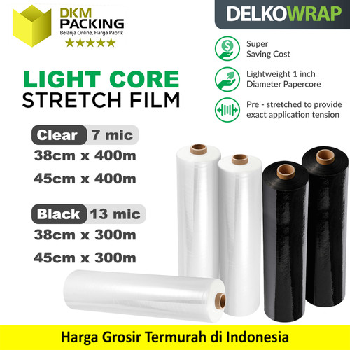 Plastik Wrapping BOLT 40x600m Stretch FIlm Wraping DELKOWRAP SATUAN