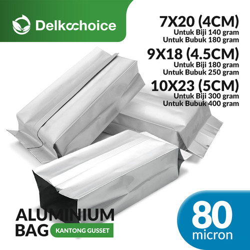 Kantong Alumunium Gusset Coffee Bag Kemasan Kopi Bubuk DELKOCHOICE
