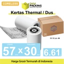Kertas Thermal Coreless Kertas Printer Resi Barcode POS DUS
