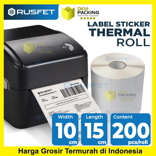 Sticker Label Thermal Paper A6 100x150mm 10x15cm Stiker Barcode Resi