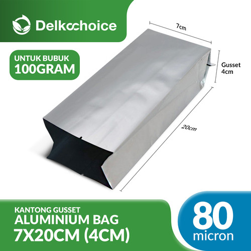 Kantong Kemasan Alumunium Foil Central Sealing Gusset Bag Delkochoice