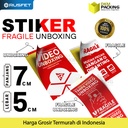 Sticker UNBOXING FRAGILE Stiker Cromo HANDLE WITH CARE 200PCS / PACK