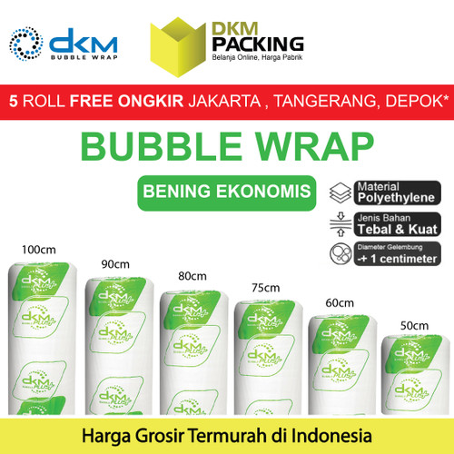 BubbleWrap DKM PLUS 50cm Plastik Bubble Wrap BERWARNA TERMURAH / ROLL
