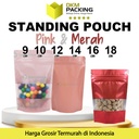 Standing Pouch VARIAN PINK & MERAH Plastik Klip Kemasan DELKOCHOICE