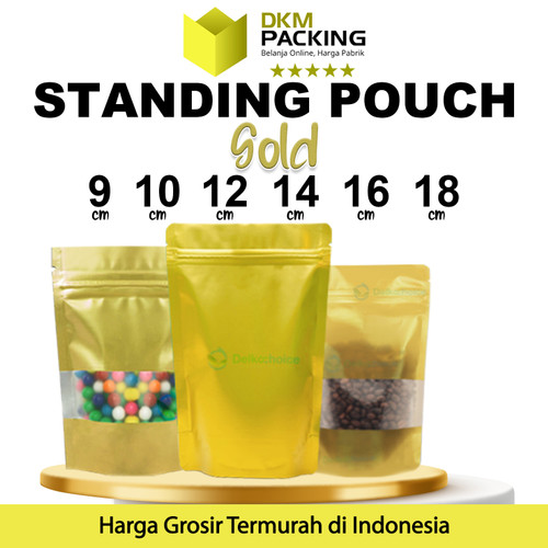 Standing Pouch VARIAN GOLD Plastik Klip Kemasan Makanan DELKOCHOICE