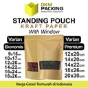 Standing Pouch Varian WINDOW Plastik Klip Kemasan Makanan DELKOCHOICE
