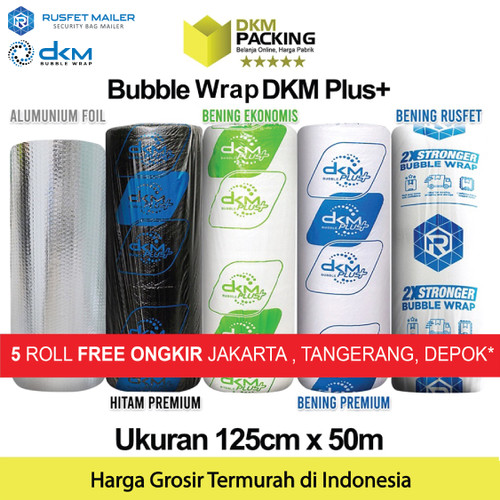 Plastik Bubble Wrap Packing Rusfet Bening 50M Bubblewrap TEBAL ROLL