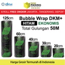 Plastik Bubble Wrap Hitam Ekonomis 25CM x 50M TEBAL DKM+ Bubblewrap