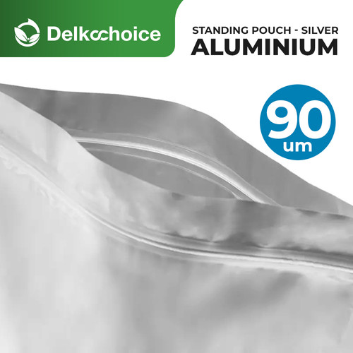 Standing Pouch Silver Metalizing Alu Foil Delkochoice Kemasan Makanan