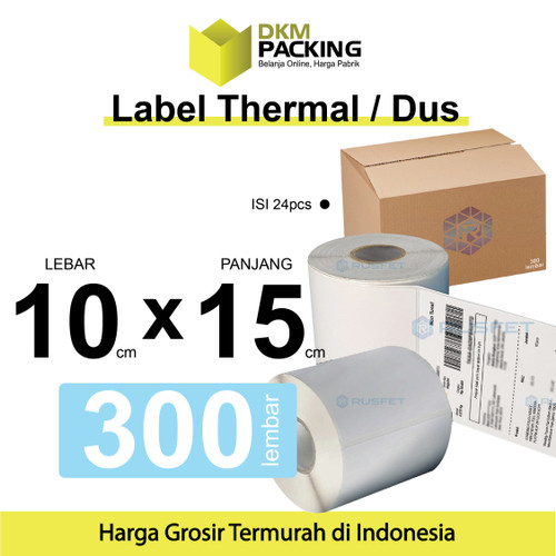 Label Thermal Sticker Kertas Printer Resi Stiker Barcode POS DUS