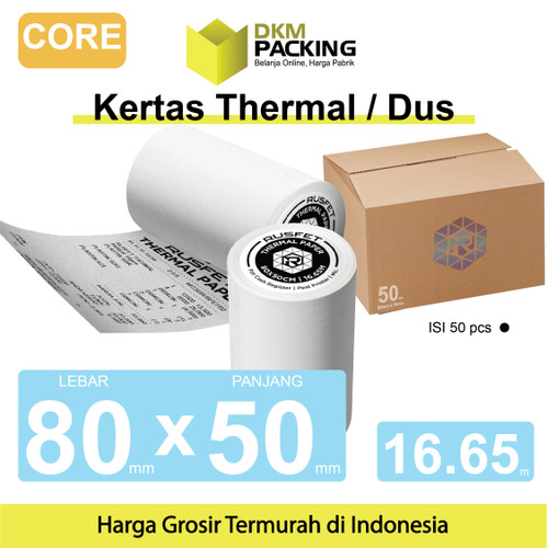 Label Thermal Paper Sticker Kertas Printer Resi Stiker Barcode POS DUS