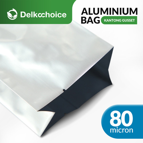 Kemasan Alumunium Foil Central Sealing Gusset Bag Delkochoice 7x20CM