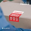 Sticker Fragile Unboxing HANDLE WITH CARE Stiker Cromo isi 200 / Pack