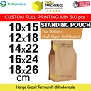 Coffe Bag Kemasan FLAT BOTTOM Biji Bubuk Standing Pouch DELKOCHOICE