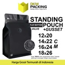 Standing Pouch VARIAN HITAM Plastik Klip Kemasan Makanan DELKOCHOICE