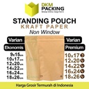 Standing Pouch Varian KRAFT PAPER ZIPLOCK Plastik Klip DELKOCHOICE