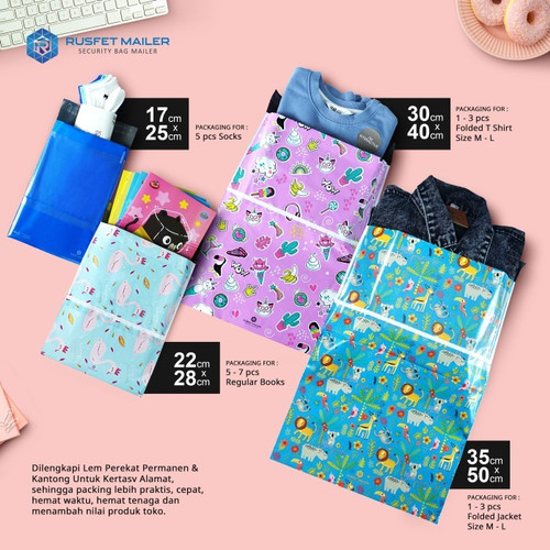 Polymailer Motif Amplop Plastik Packing Online Polimailer / SATUAN