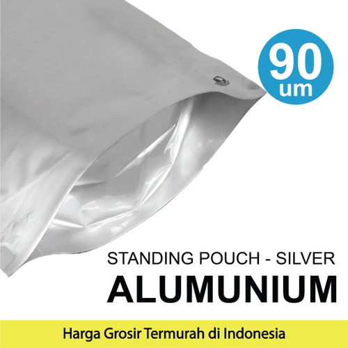 Standing Pouch Silver Metalizing Alu Foil Delkochoice Kemasan Makanan