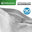 Standing Pouch Silver Metalizing Alu Foil Kemasan Makanan Delkochoice