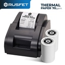 Paper Thermal Kertas Termal Printer Struk Kasir Barcode RUSFET 80x40mm